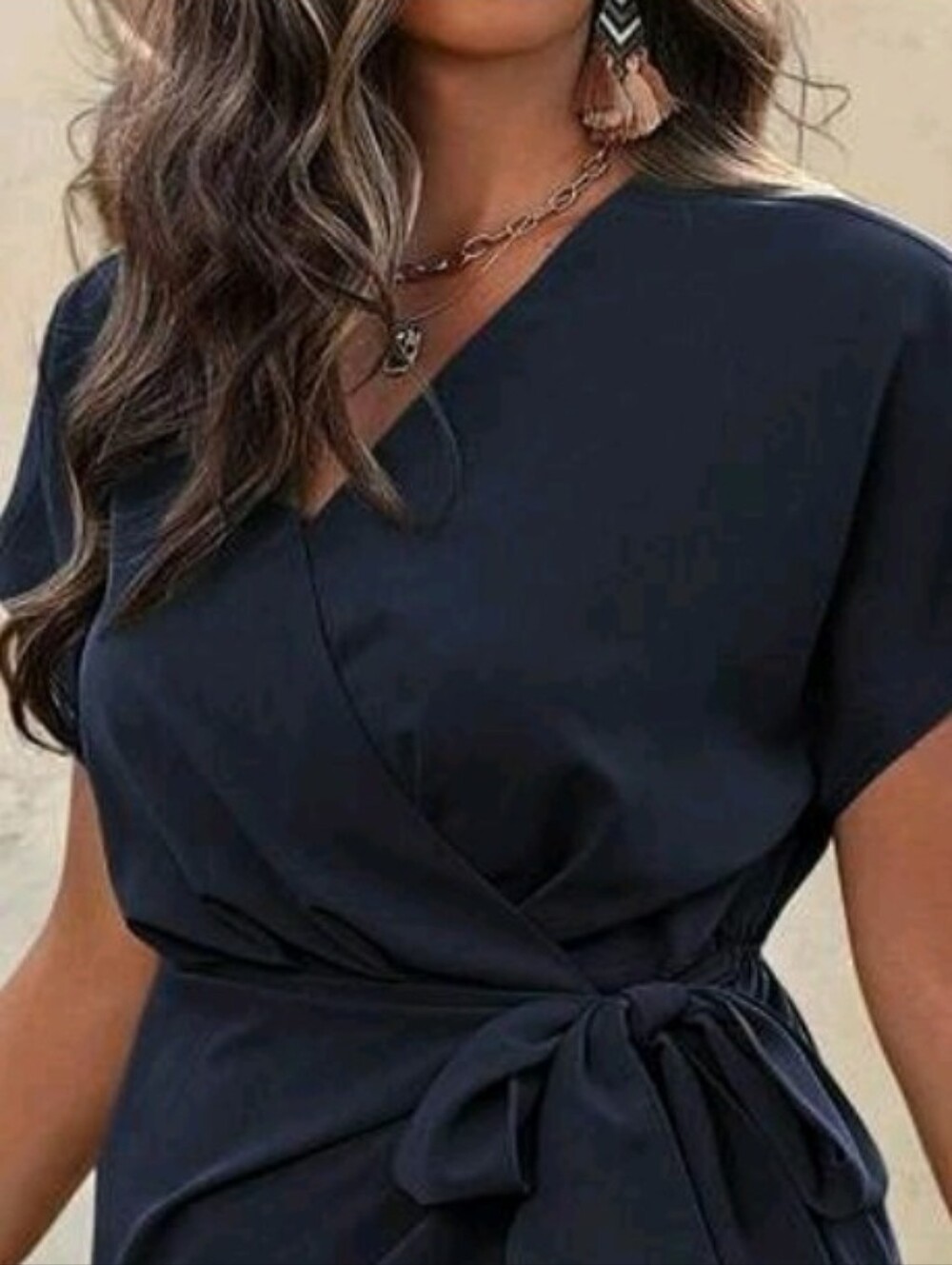 Navy Mid Lenth Dress